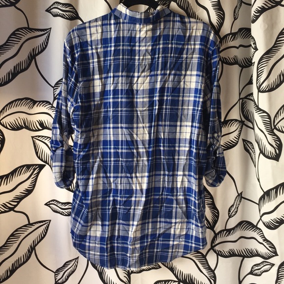 Blue and white flannel - Picture 2 of 3